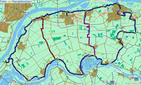 Beneden-Leeuwen, knooppuntroute Maas en Waal