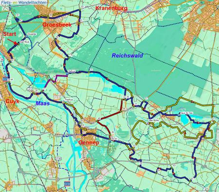Knooppunten route Mook