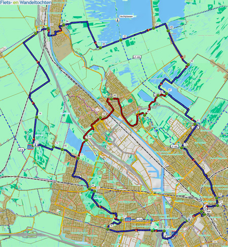 Utrecht, fietsroute De Haar